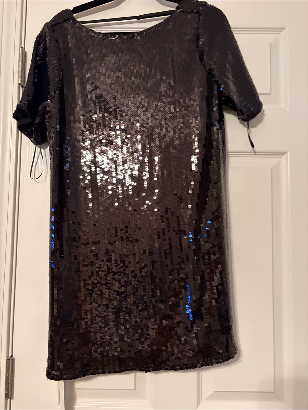 Abercrombie & Fitch Black Sequin Shift Dress